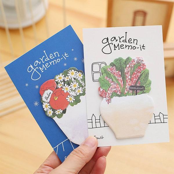 付箋 ふせん メモ 花 ブーケ 花瓶 フラワーアート 8種セット /【Buyee】