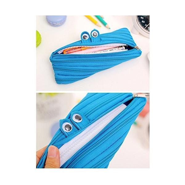 ペンケース 筆箱 チャックモンスター チャック 全面 いっぱい 目玉