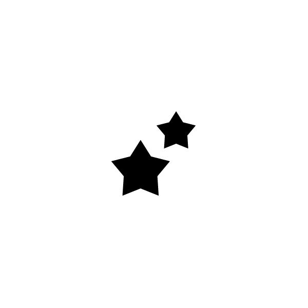 切り文字 【星1】サイズ：3L(うちわ最大サイズ)素材：ホログラムシート