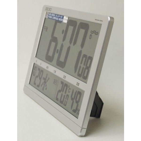送料無料セイコー掛け時計置き時計兼用デジタル電波時計温度表示湿度