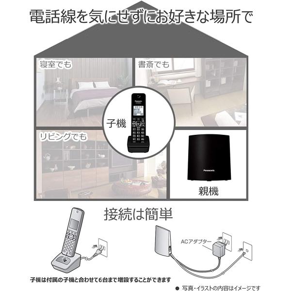 パナソニック コードレス 電話機 子機2台(VE-GDL48子機1台＋増設子機1台) 省スペース設置 固定電話 ナンバーディスプレイ 留守電録音  迷惑電話対策機能搭載 /【Buyee】