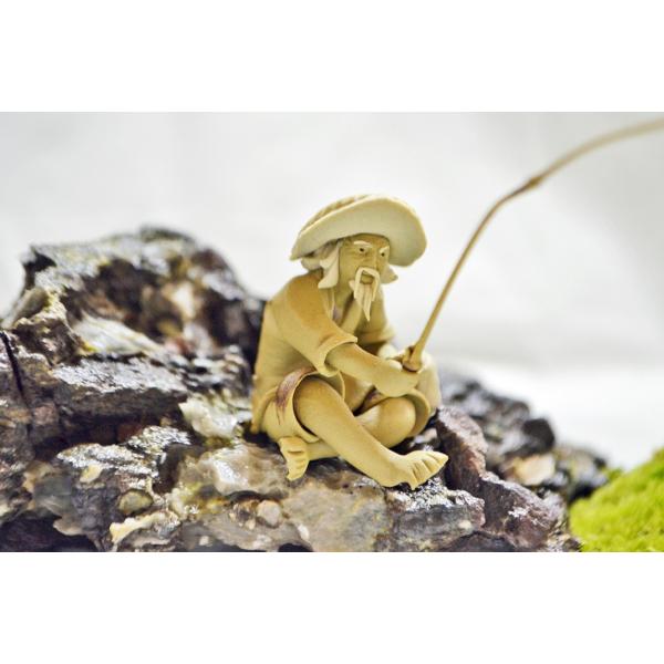 苔盆景 苔盆栽 『釣り仙人』 竜眼石 高級手作り添配使用 1回分 苔盆景 苔盆栽 『釣り仙人』 竜眼石 高級手作り添配使用 1回分