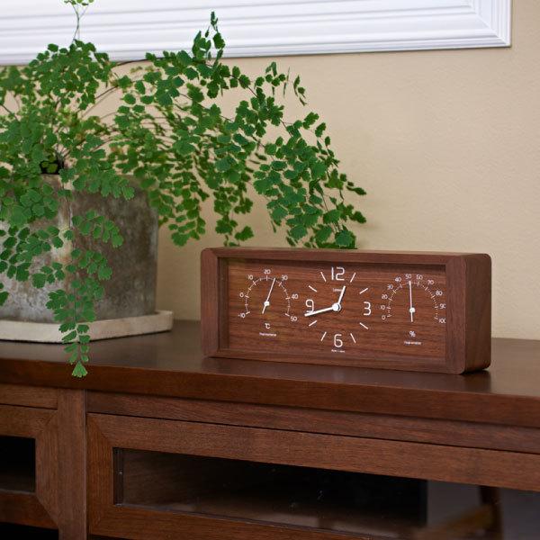 置き時計 木製時計 置時計 無垢時計 レッドオーク 黒檀 けやき 絹織物