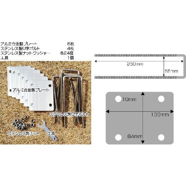 ベランダ用物干し台 直径30mm角 シルバ色＋手すり対応取り付け金具付き