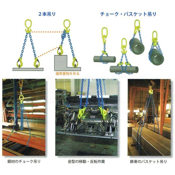 チェーンスリング 2本吊り 8mm マーテック オーダーメイド 使用
