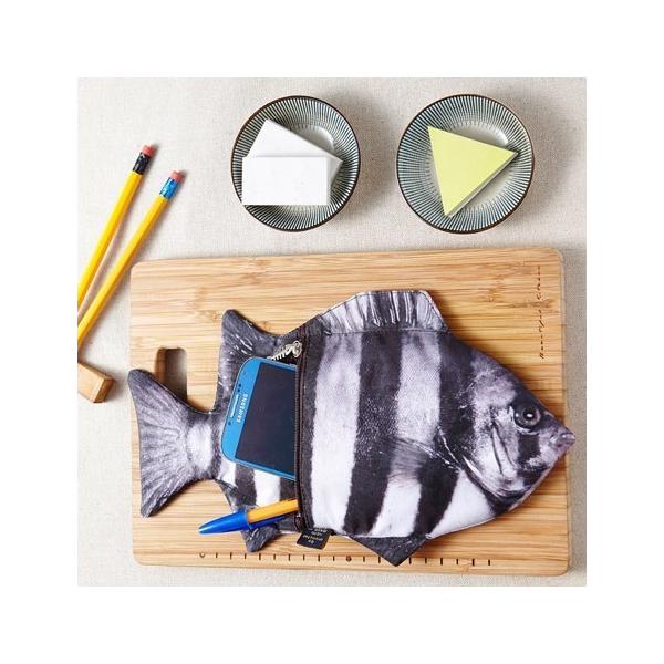 超リアルそのもの！ 魚 ペンケース シンプル  ペンポーチ おしゃれ ディズニー おもしろ 化粧ポーチ アクセサリーポーチ 小物入れ  （マダイ・イシダイ）