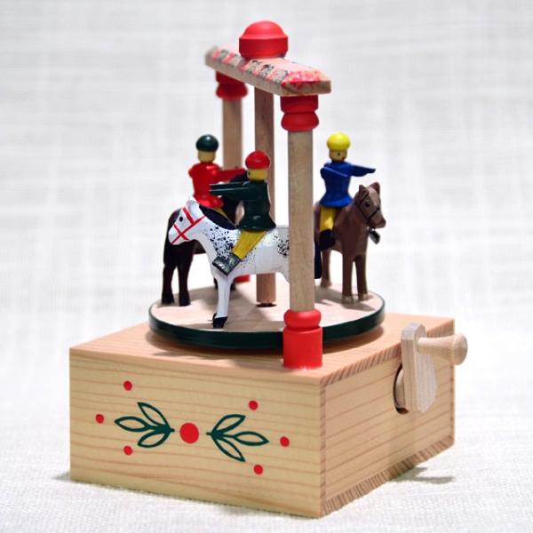 ドイツ木工芸品・手回しオルゴール 回転木馬 /【Buyee】 Buyee