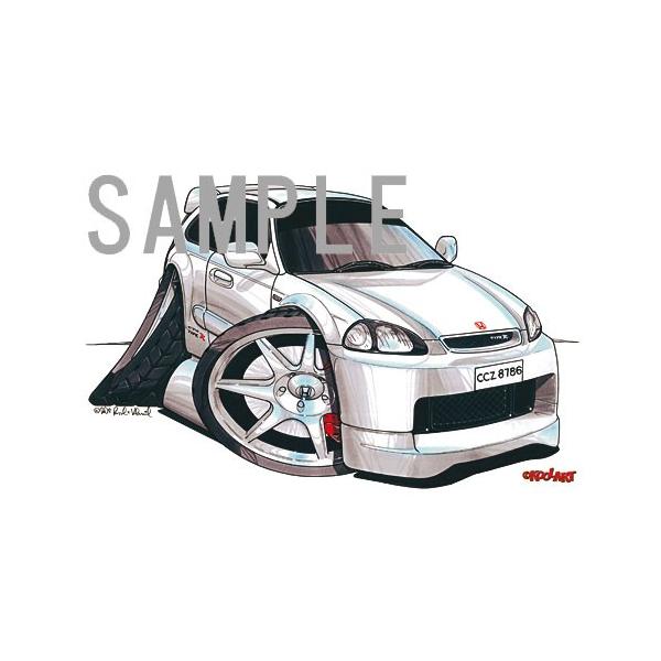 イラスト シビックTYPE-R（EK9・白） /【Buyee】