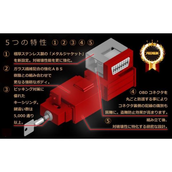 OBDガード２　メタルジャケット搭載モデル OBDガード2 メタルジャケット搭載モデル レッド キー