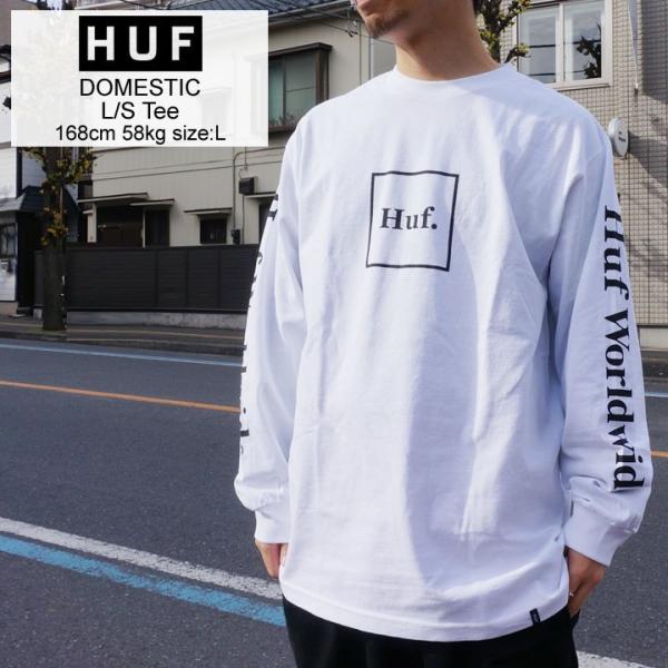 HUF ハフ ロンT DOMESTIC L/S Tee Tシャツ 長袖 ホワイト 白 WHITE ...