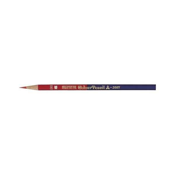 三菱鉛筆 【新品】（まとめ）三菱鉛筆 色鉛筆 K2667 朱藍5：5 12本入 【×5セット】