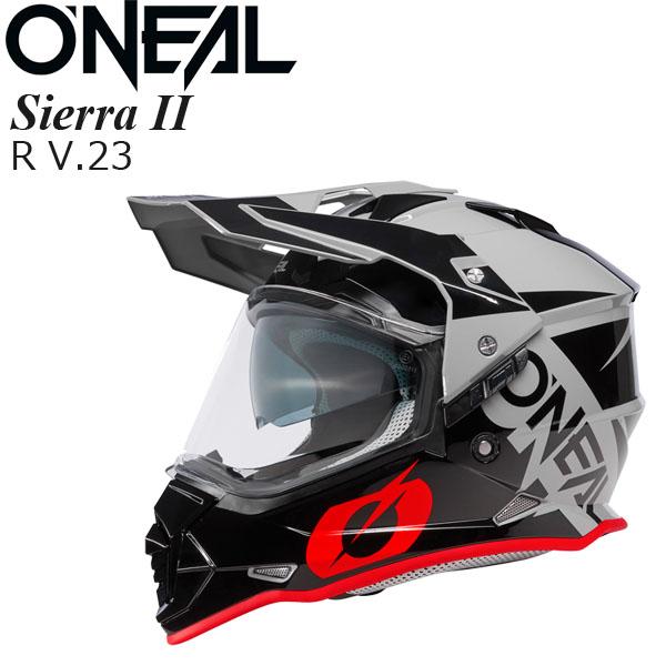 O'Neal オニール オフロード/デュアルスポーツ ヘルメット Sierra II R V.23 グレー黒赤 /【Buyee】