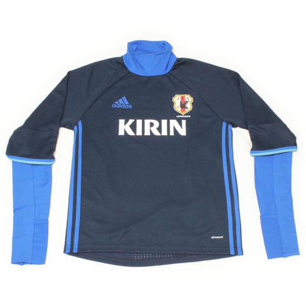 L サッカー日本代表 ハイブリッドトップ 青 KIRIN入り サッカー日本