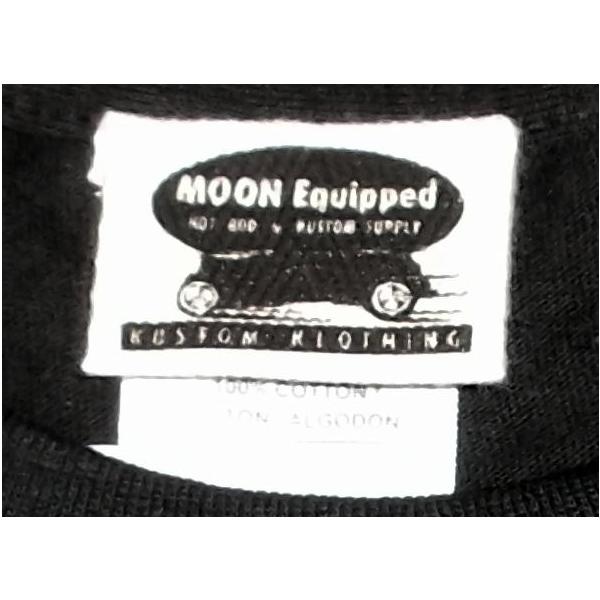 ムーンアイズ Tシャツ MOON Equipped Logo 黒 MOONEYES 正規品