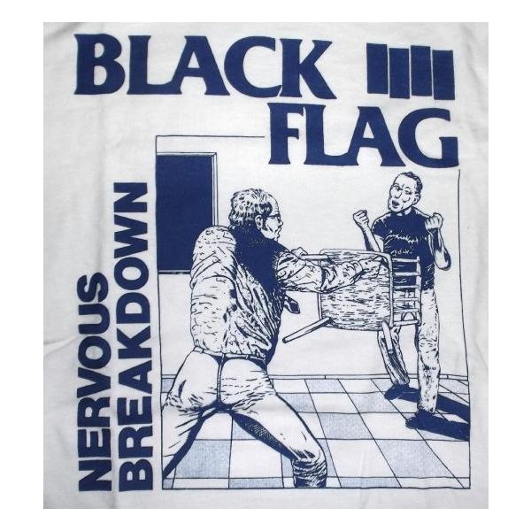 ブラック フラッグ Tシャツ Black Flag Nervous Breakdown 白