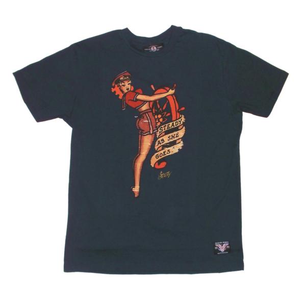 セーラー ジェリー Lady's Tシャツ Sailor Jerry SKULL 骸骨 1crossedupladys.jpg