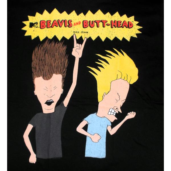 ビーバス アンド バットヘッド Tシャツ BEAVIS & BUTT-HEAD ROCKIN OUT