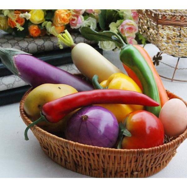 籐かご　小物入れ　トマト&ナスのセット 籐かご小物入れトマト&ナスのセット