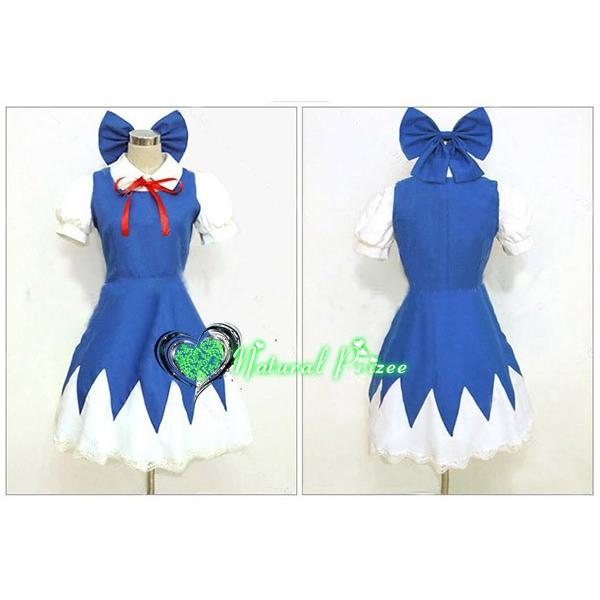 東方Project 東方 紅魔郷 チルノ風 衣装＋ウィッグ コスプレ衣装