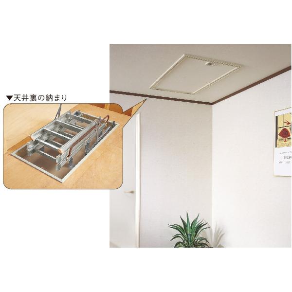 大建工業 スライドタラップ 天井収納用はしご CQ0336-2  36型アルミ 9尺用 小屋裏収納（1月24日まで） 楽天市場】大建工業 スライドタラップ 天井収納用はしご CQ0336-2 36型