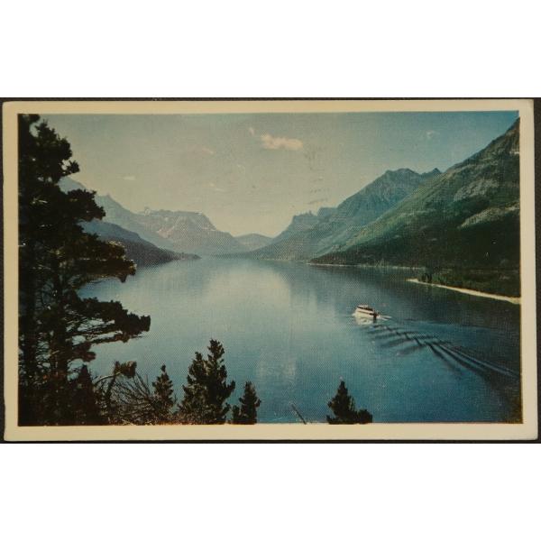 ヴィンテージポストカード 消印1956年 WATERTON LAKE ウォータートン