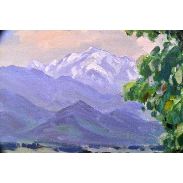 赤羽忠親 「安曇野緑風」油彩Ｐ６号　 真作保証　安曇野風景画のスペシャリスト！ 赤羽忠親 「安曇野緑風」 風景画 油彩 P6号 真作保証 新品