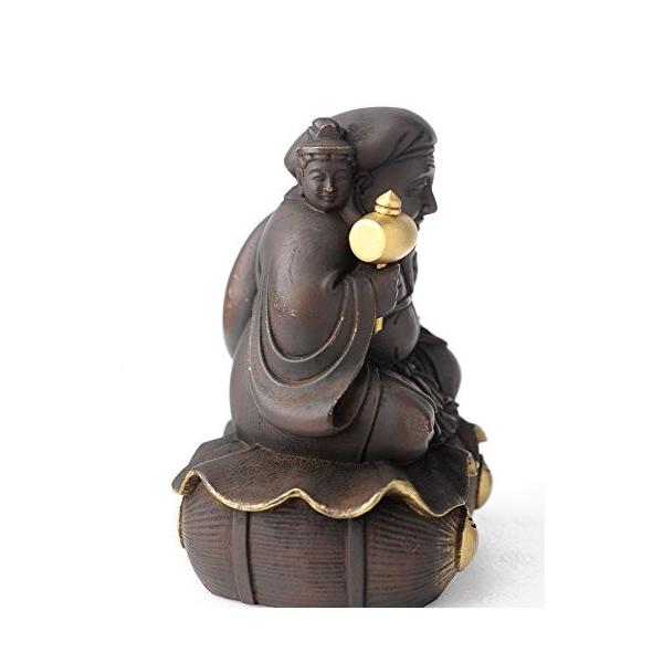 ≪圓徳院公認≫豊臣秀吉 三面大黒天 small（木製：桧）＿仏像