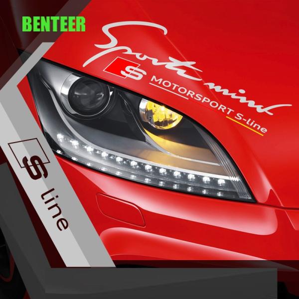 アウディ ステッカー ヘッドライト ロゴ RS Sline Audi h00369