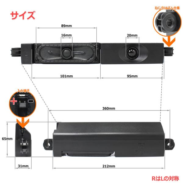 ツイーター＆フルレンジ 2WayスピーカーBOX L/R[2個セット] サウンドバー自作に最適 8Ω/MAX20W[スピーカー自作/DIYオーディオ]  /【Buyee】