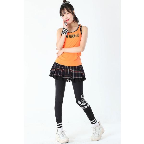 SALE レギンス スカート 重ね着風 スパッツ ズンバウェア