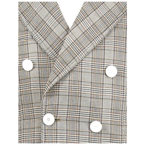 GREEN LABEL RELAXING【美品】 ダブル チェック ブラウン nktarrows_ja-dbbrck01