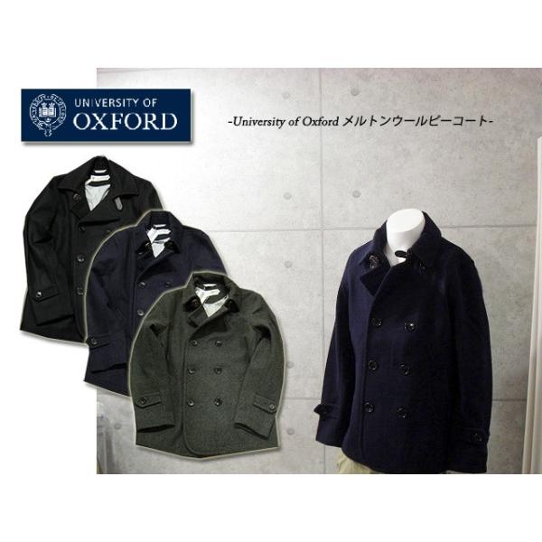 クラシカルレインボーハッピーバード UNIVERSITY OF OXFORD SALE 33%OFF University of Oxford  ユニバーシティオブオックスフォード メルトン ウール ピーコートジャケット 長袖 Pコート 0704-47401