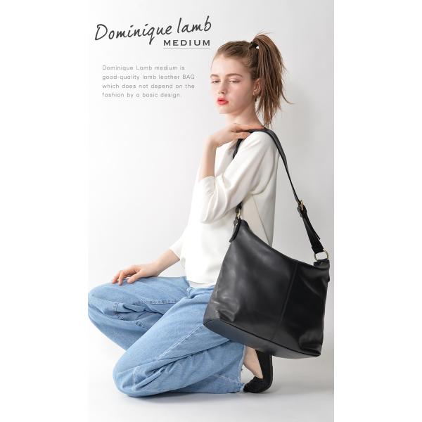 ラム革 バッグ 本革 ショルダーバッグ レディース 軽量 軽い 斜めがけ  