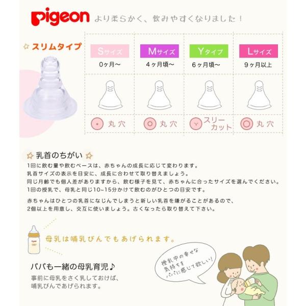 ピジョン 哺乳瓶 pigeon 120 ガラス スリムタイプ Sサイズ 哺乳びん