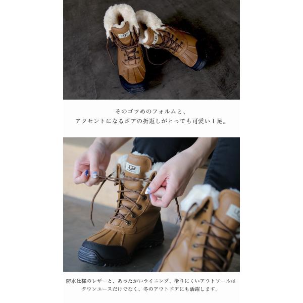 UGG ブーツ アグ レザーブーツ ウィンターブーツ レディース 靴 スノー