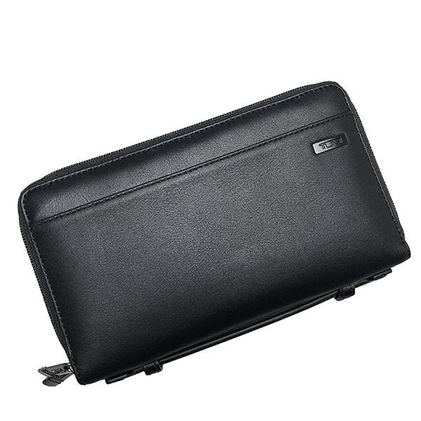 TUMI 長財布 トゥミ クラッチバッグ トラベルウォレット 本革 レザー