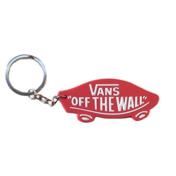 バンズ VANS ロゴ キーホルダー (レッド) 【スケボー スノボー 鍵 キー