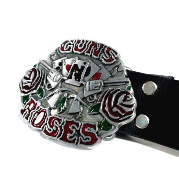ガンズ・アンド・ローゼズ ベルト バックル革ベルト レザーベルト Guns 