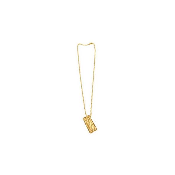 Dior ネックレス ロゴタグ ネックレス プレート ボールチェーン ペンダント Dior ロゴプレート型ボールチェーンネックレス ゴールド