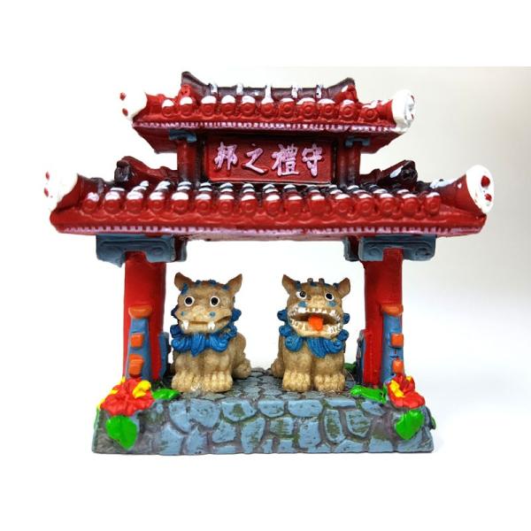 沖縄 お土産 シーサー 守礼門 小 青 首里城 置物 魔除け 雑貨 かわいい