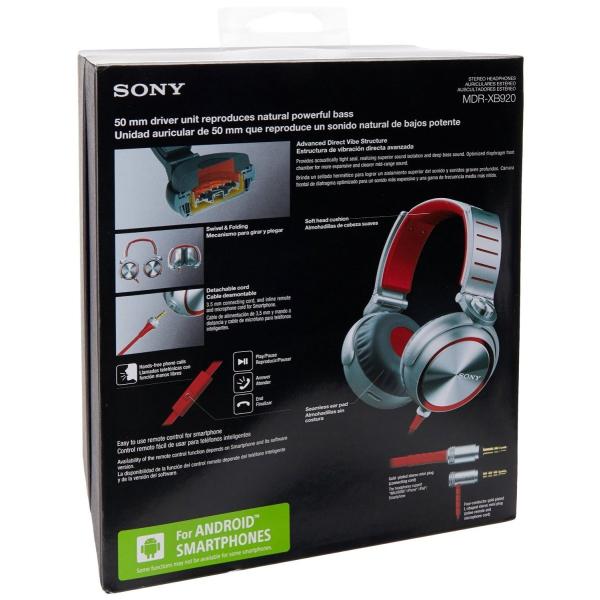 SONY EXTRA BASS 密閉型ヘッドホン レッド MDR-XB920/R khxv5rg RARE Sony Extra Bass MDR-XB920 Headphones RED | eBay