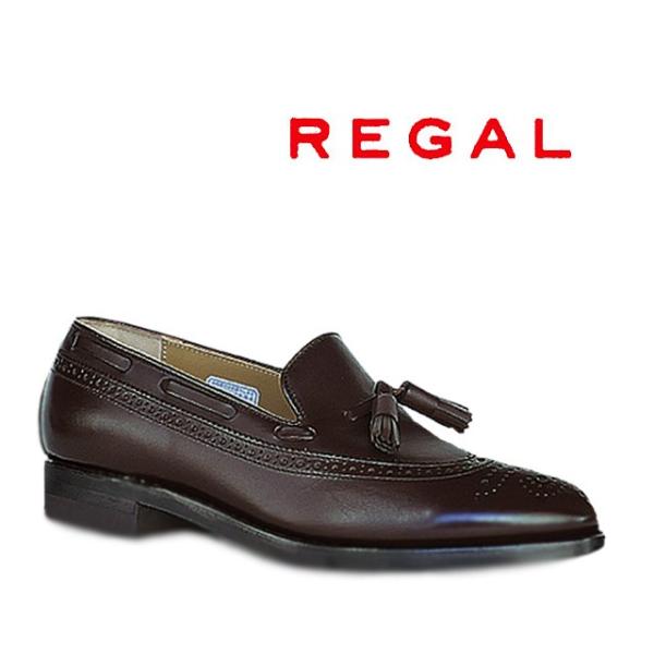 REGAL ダークブラウン タッセルローファー 中古・古着通販】REGAL (リーガル) タッセルローファー ブラウン