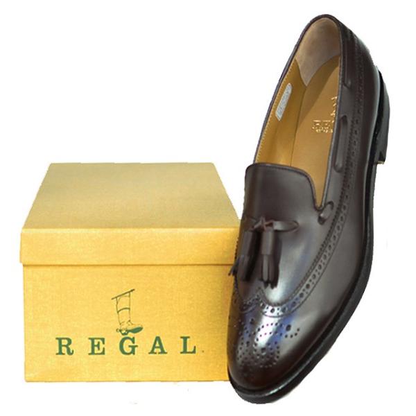 リーガル JE03 DBR REGAL MADE IN JAPAN ウイングタッセル ローファー