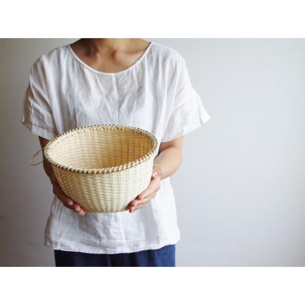 福島奥会津編み組細工マタタビ米研ぎざる 3合 特上編み 豊昇さん作