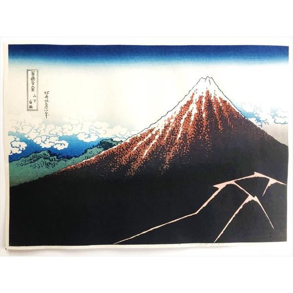 復刻木版画 葛飾北斎 浮世絵『富嶽三十六景・山下白雨』-