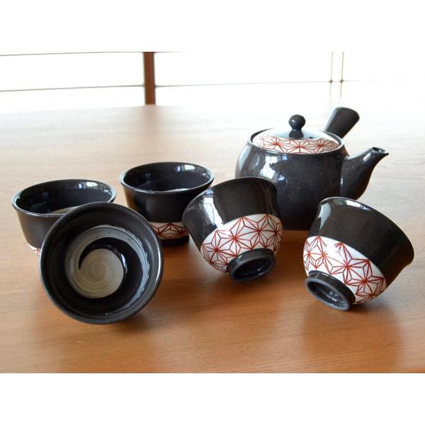 茶器セット日本茶有田焼絵麻U急須茶器揃（急須1個・湯呑５客） 化粧