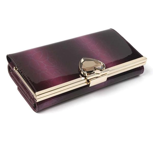 OMNIA オムニア 3つ折り長財布 本革 サイフレディース かぶせ 三つ折り