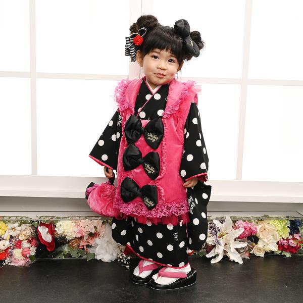 3歳女の子 七五三着物 被布 チャビーギャング CHUBBY GANG