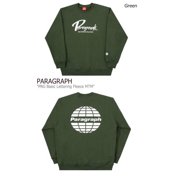 パラグラフ トレーナー PARAGRAPH PRG BASIC LETTERING FLEECE MTM