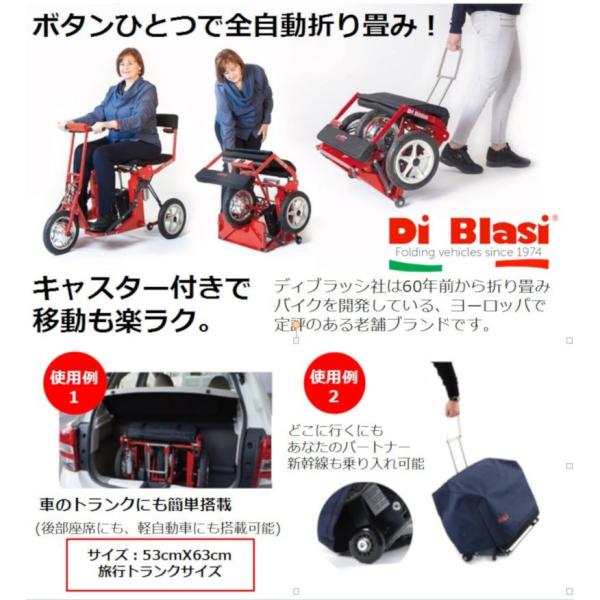 全自動折りたたみ電動３輪カート Di Blasi R30＜グレー＞ 電動カート シニアカー 電動車いす /【Buyee】 Buyee -  Japanese Proxy Service | Buy from Japan!